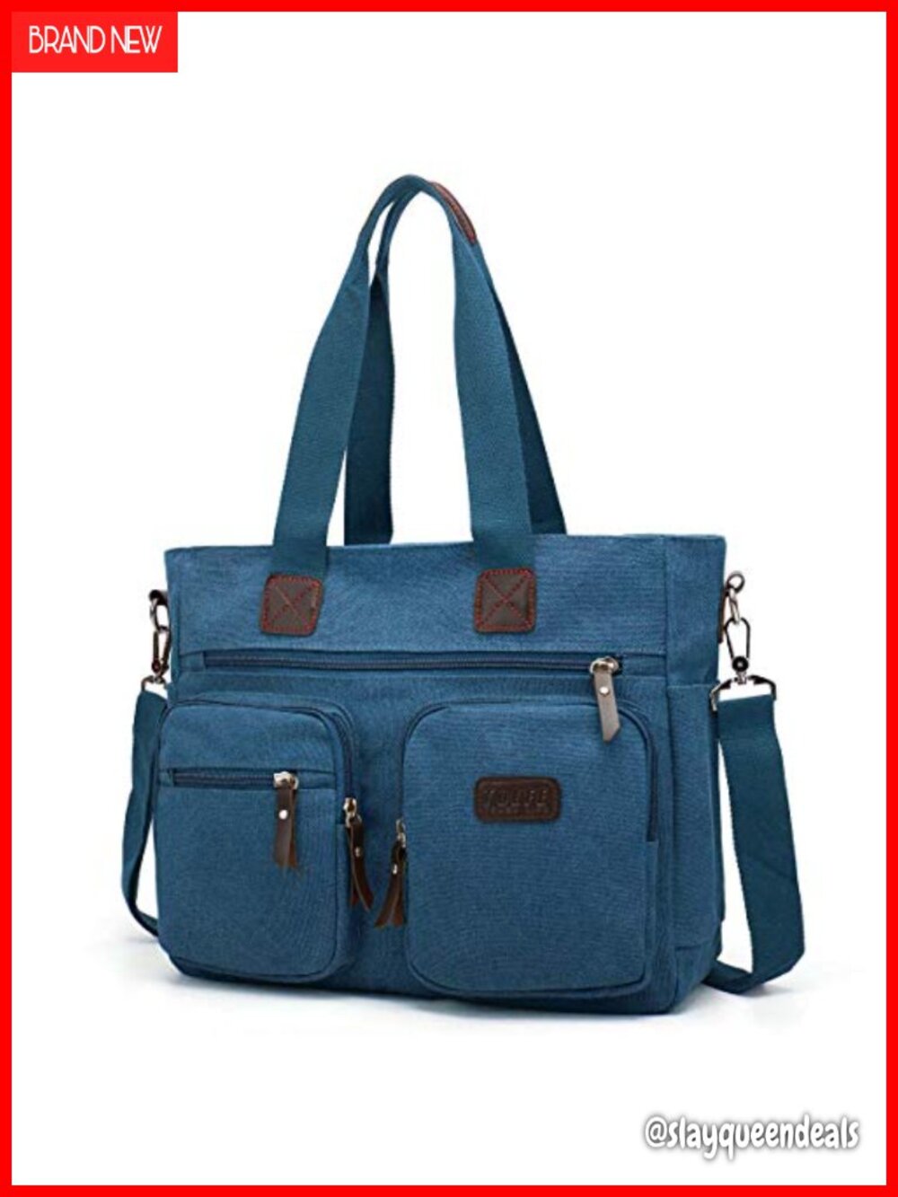 Canvas Satchel Handbag Top Handle Tote Crossbody Travel Work Bag